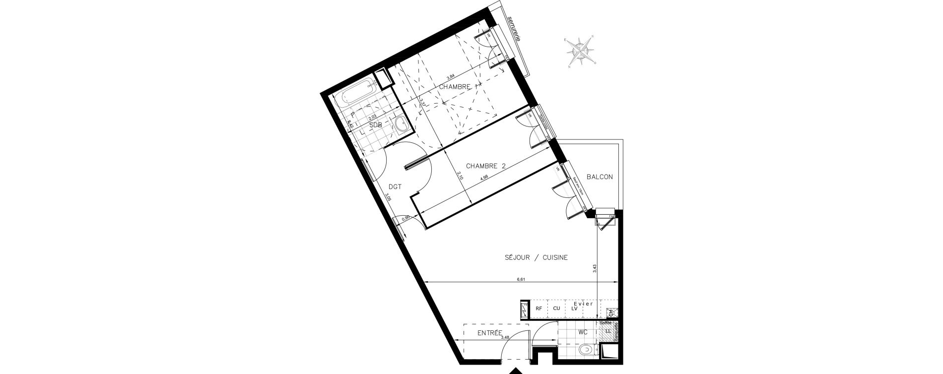 Appartement T3 de 64,99 m2 &agrave; Drancy Centre