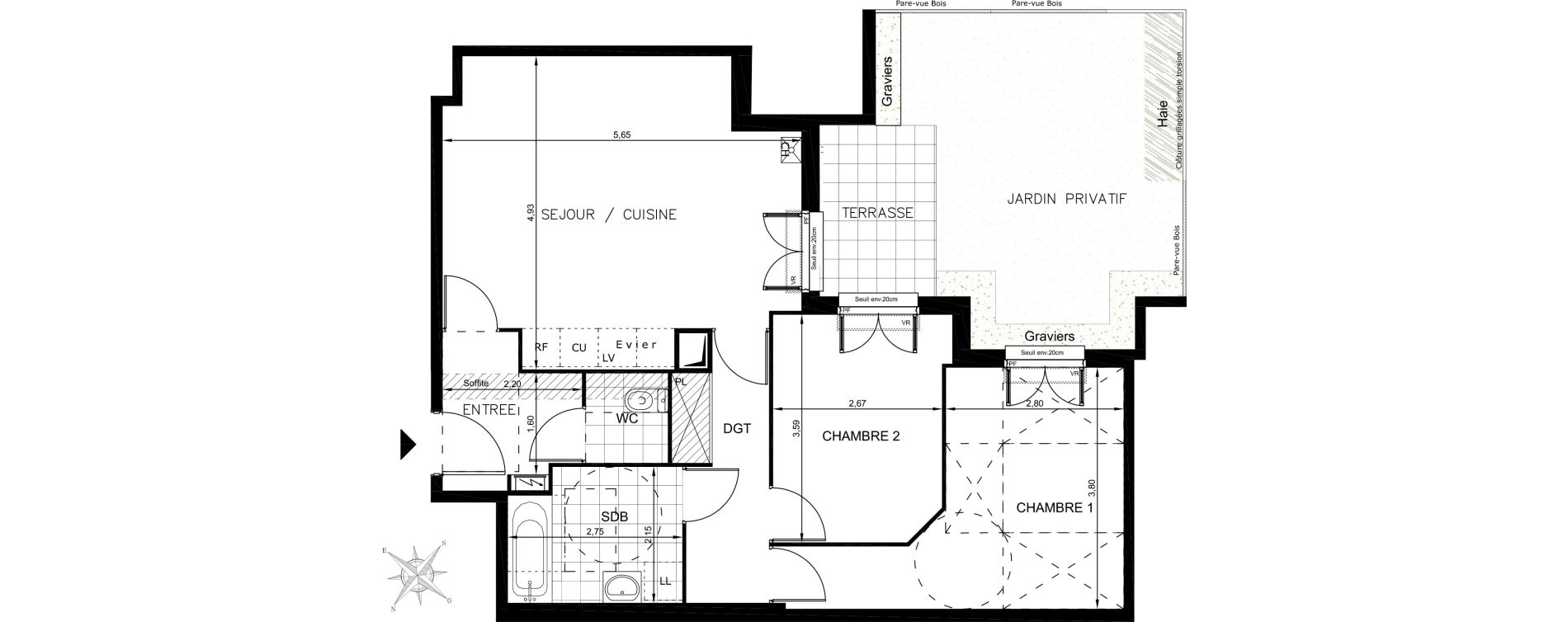 Appartement T3 de 64,66 m2 &agrave; Drancy Centre
