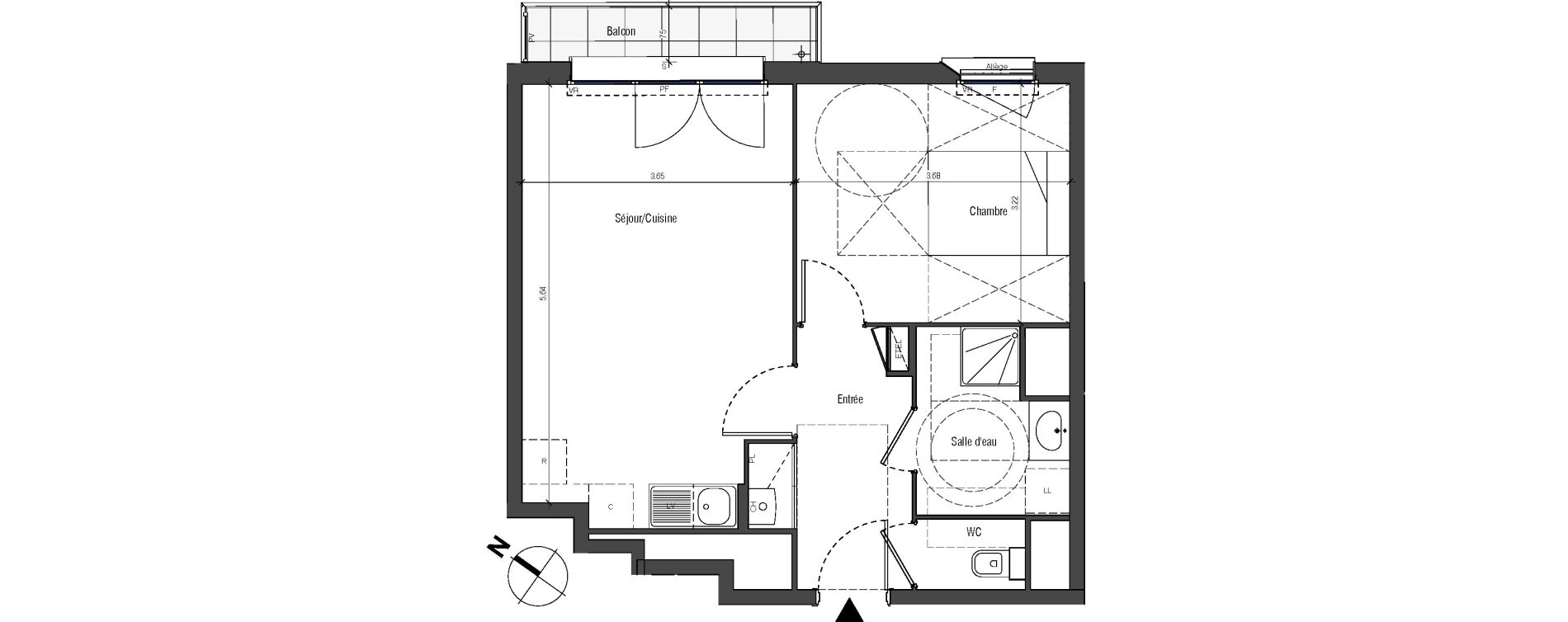 Appartement T2 de 40,70 m2 &agrave; Drancy Centre