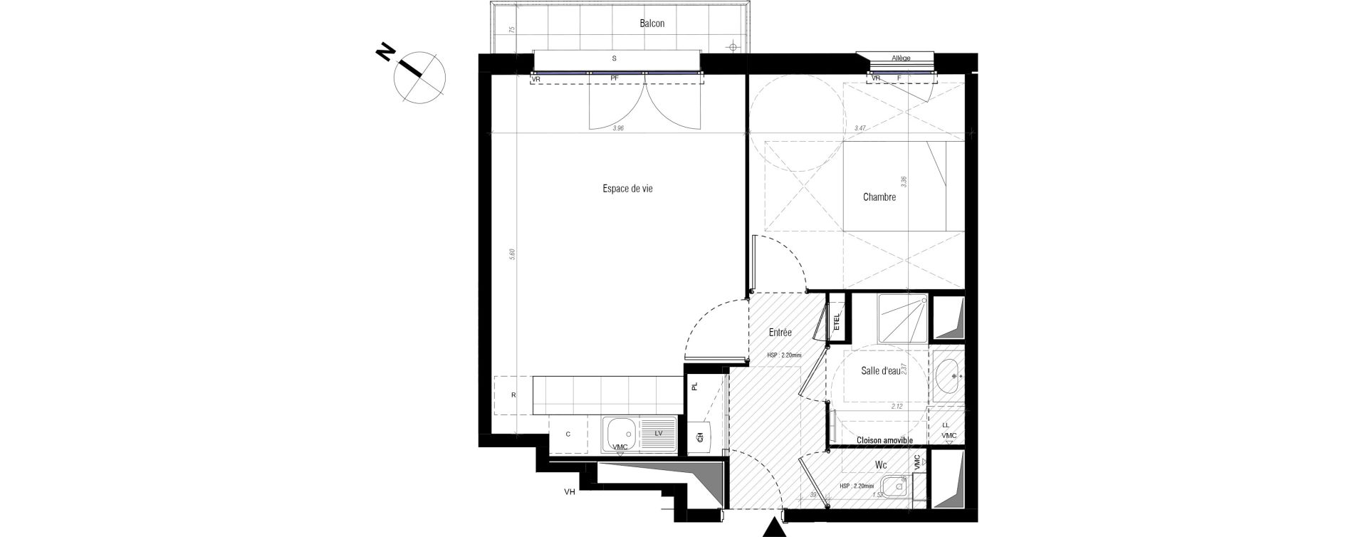 Appartement T2 de 44,40 m2 &agrave; Drancy Centre