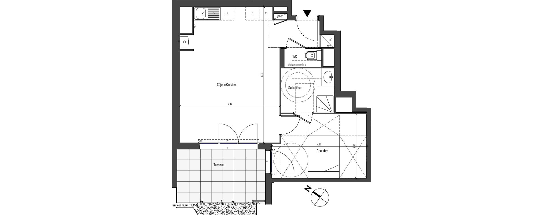 Appartement T2 de 43,29 m2 &agrave; Drancy Centre