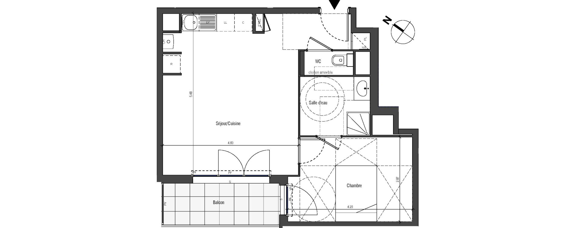 Appartement T2 de 44,72 m2 &agrave; Drancy Centre