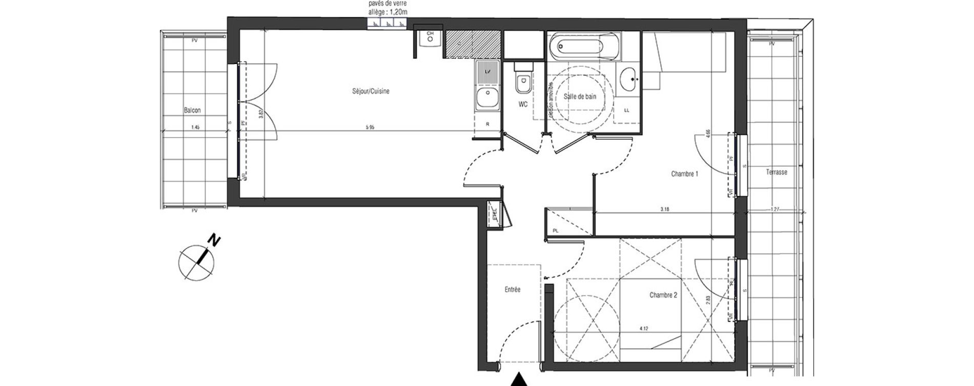 Appartement T3 de 61,82 m2 &agrave; Drancy Centre