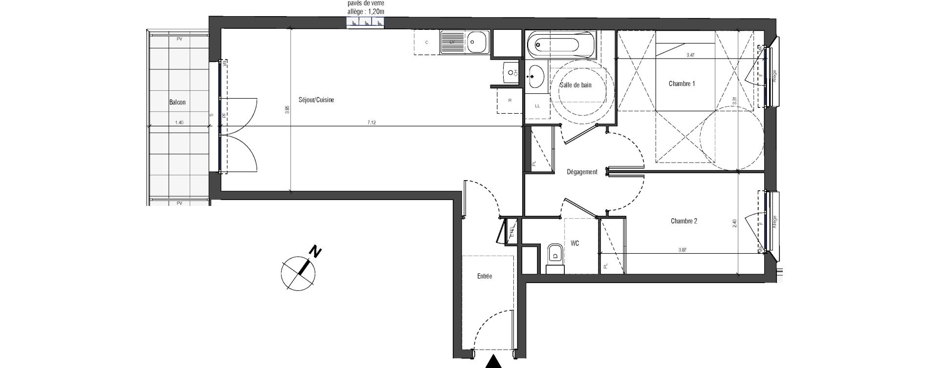 Appartement T3 de 62,91 m2 &agrave; Drancy Centre