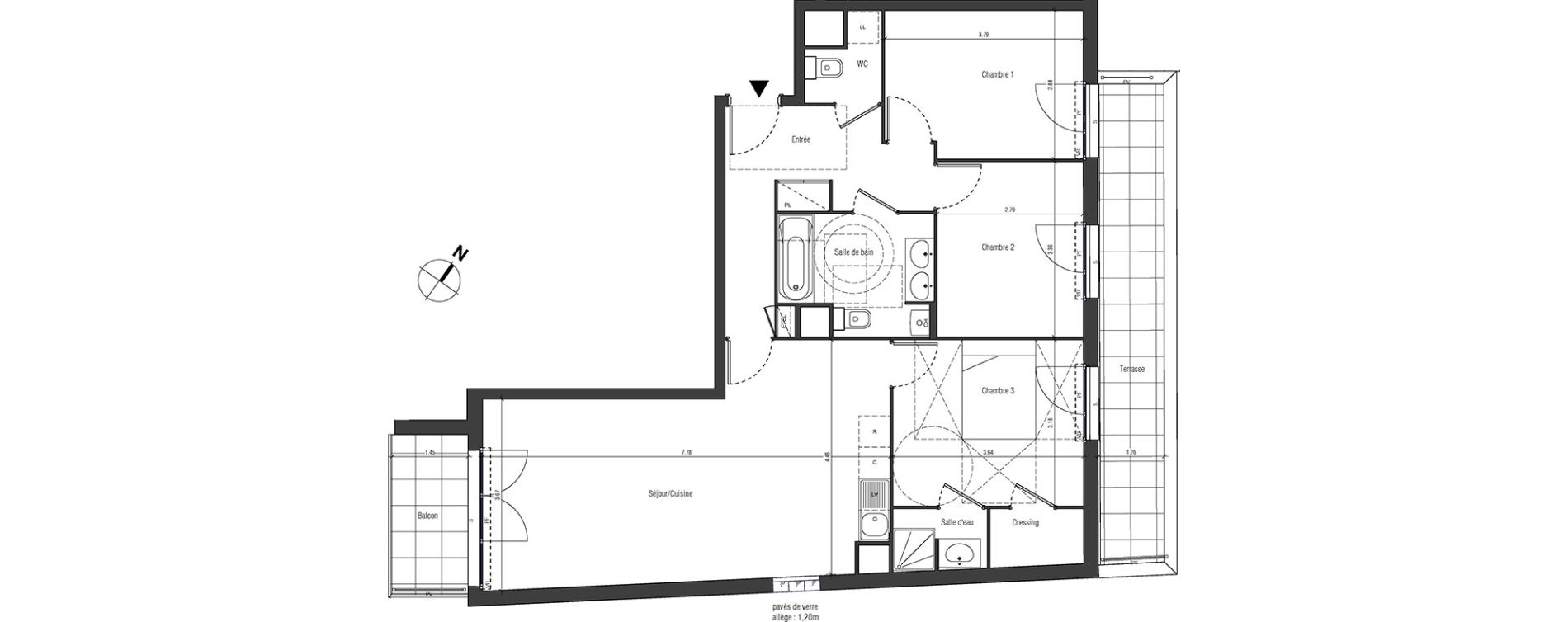 Appartement T4 de 83,53 m2 &agrave; Drancy Centre