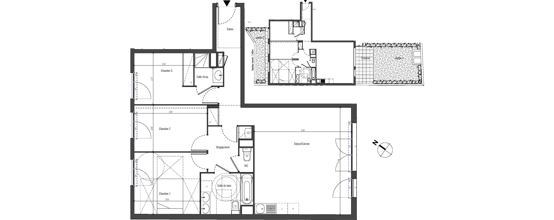 Appartement T4 de 84,67 m2 &agrave; Drancy Centre