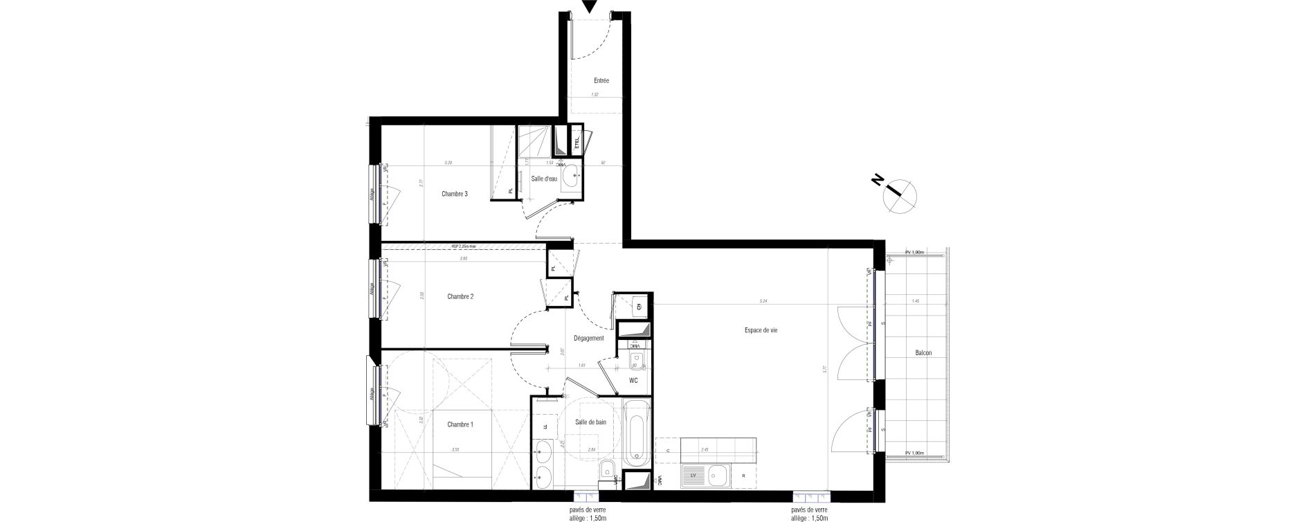 Appartement T4 de 84,65 m2 &agrave; Drancy Centre