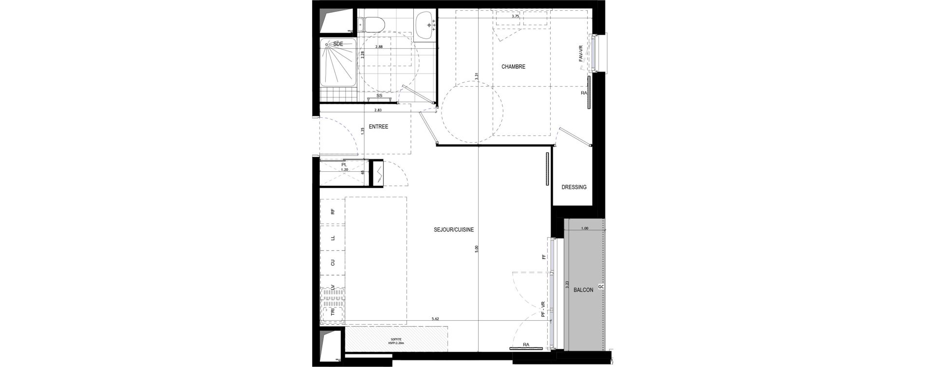 Appartement T2 de 48,60 m2 &agrave; Drancy Le baillet