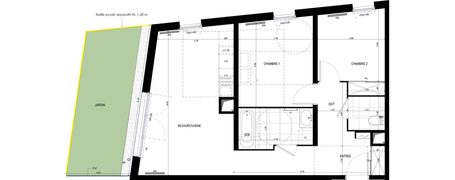 Appartement T3 de 60,10 m2 &agrave; Drancy Le baillet