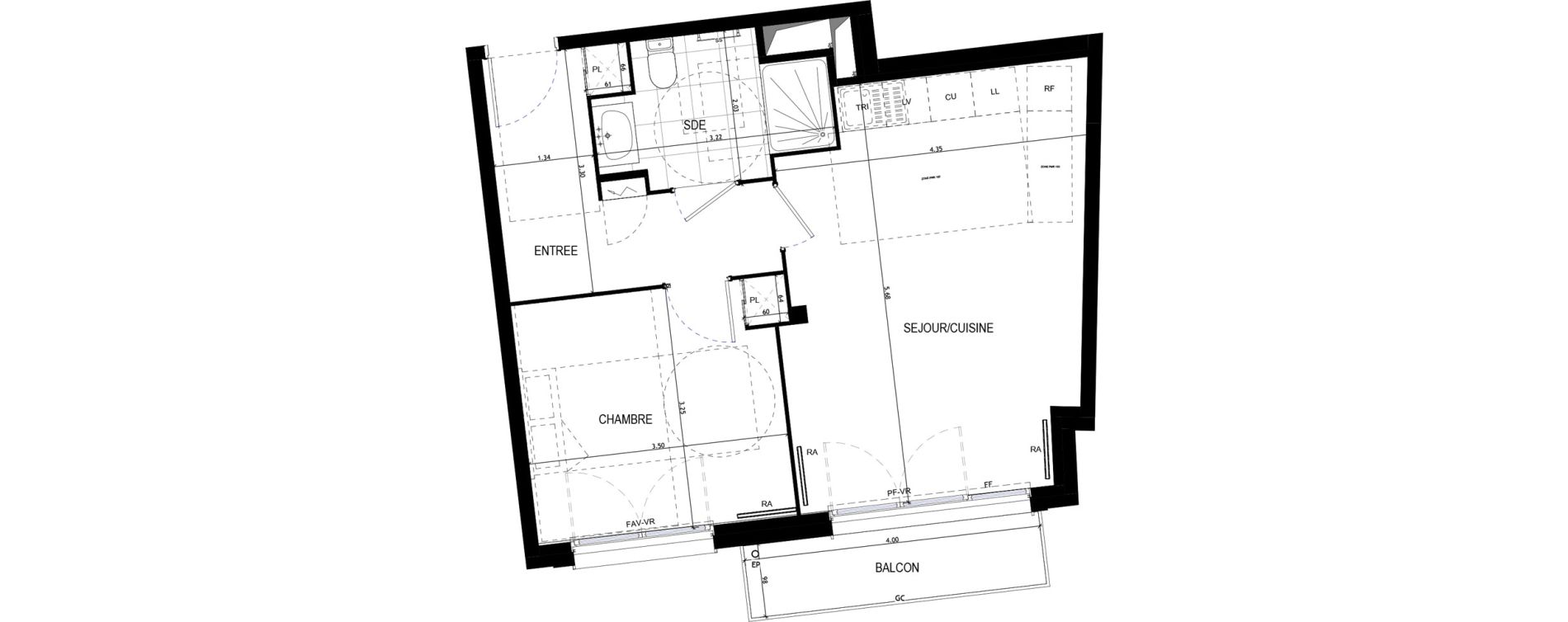 Appartement T2 de 46,19 m2 &agrave; Drancy Le baillet