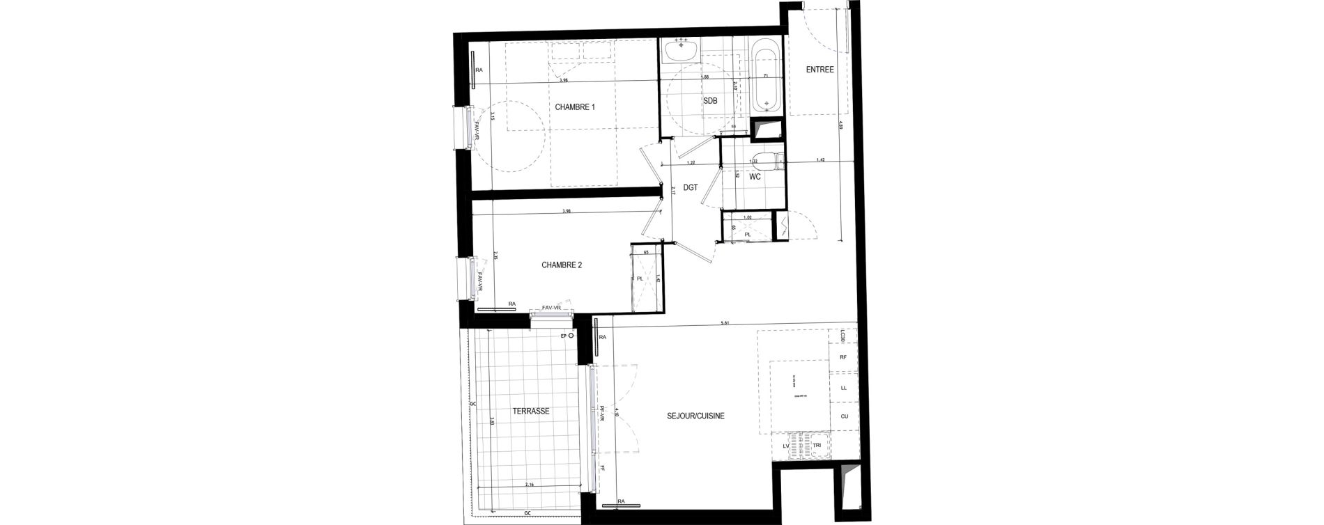 Appartement T3 de 66,88 m2 &agrave; Drancy Le baillet