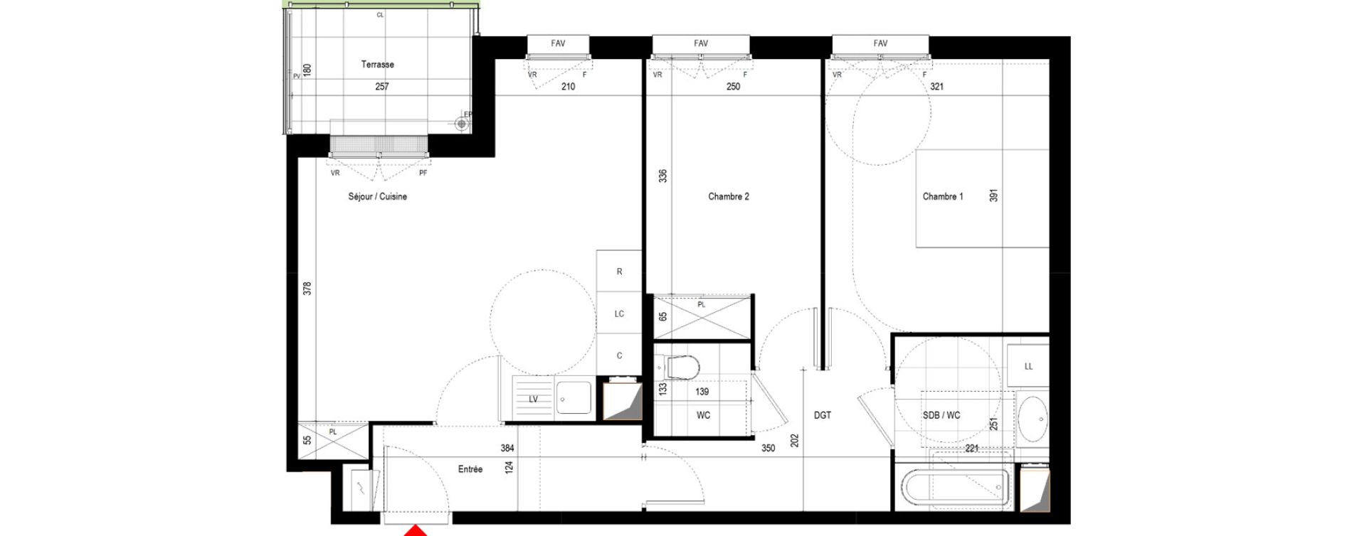 Appartement T3 de 62,28 m2 &agrave; Drancy Le baillet