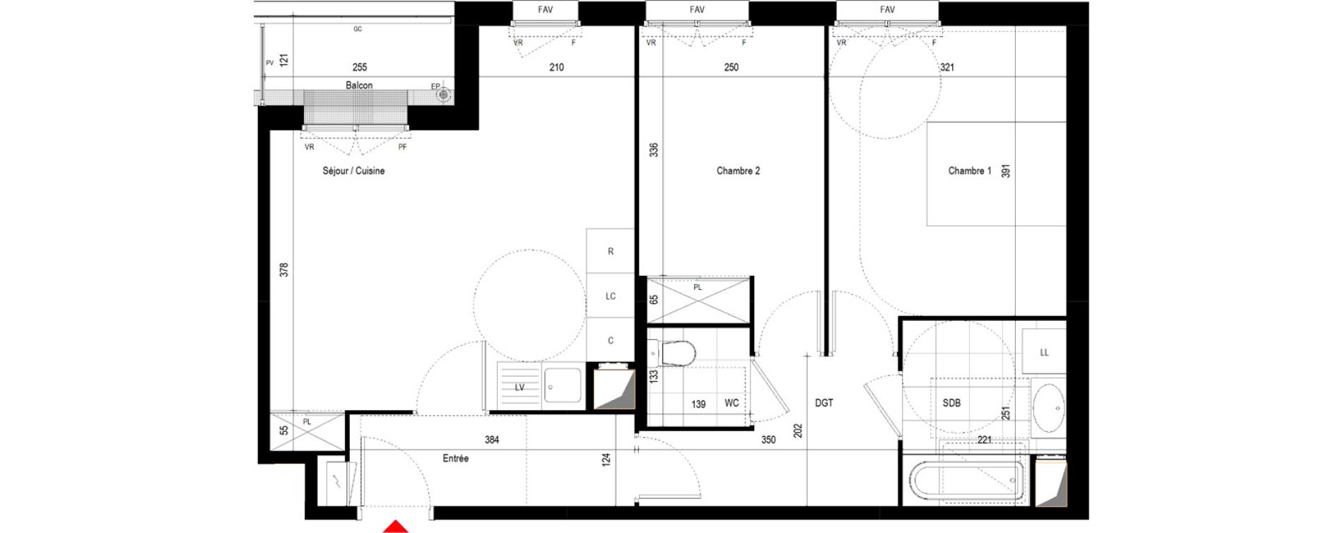 Appartement T3 de 62,28 m2 &agrave; Drancy Le baillet