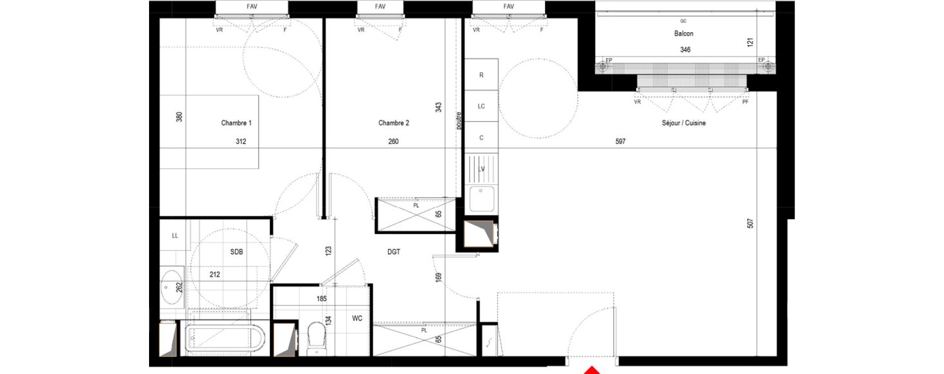 Appartement T3 de 68,43 m2 &agrave; Drancy Le baillet