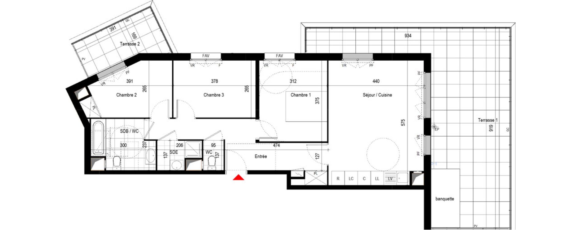 Appartement T4 de 77,24 m2 &agrave; Drancy Le baillet