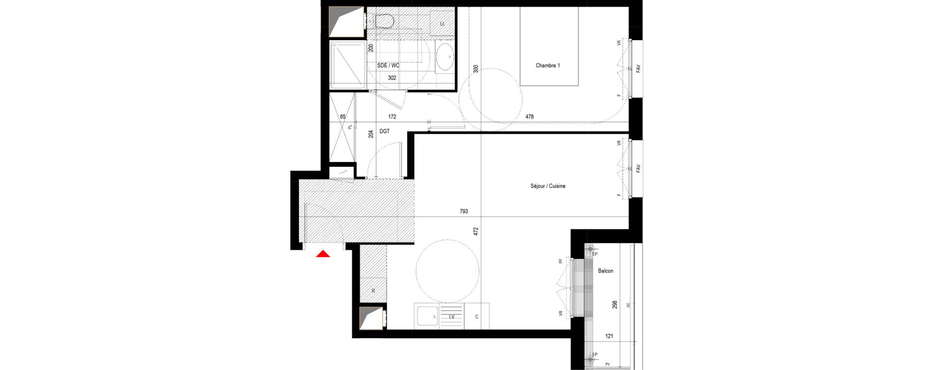 Appartement T2 de 49,84 m2 &agrave; Drancy Le baillet