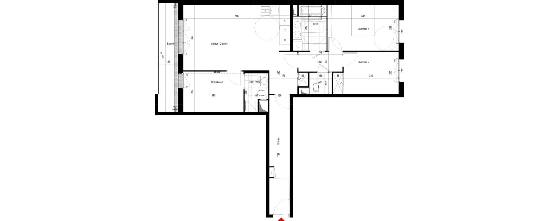 Appartement T4 de 84,01 m2 &agrave; Drancy Le baillet