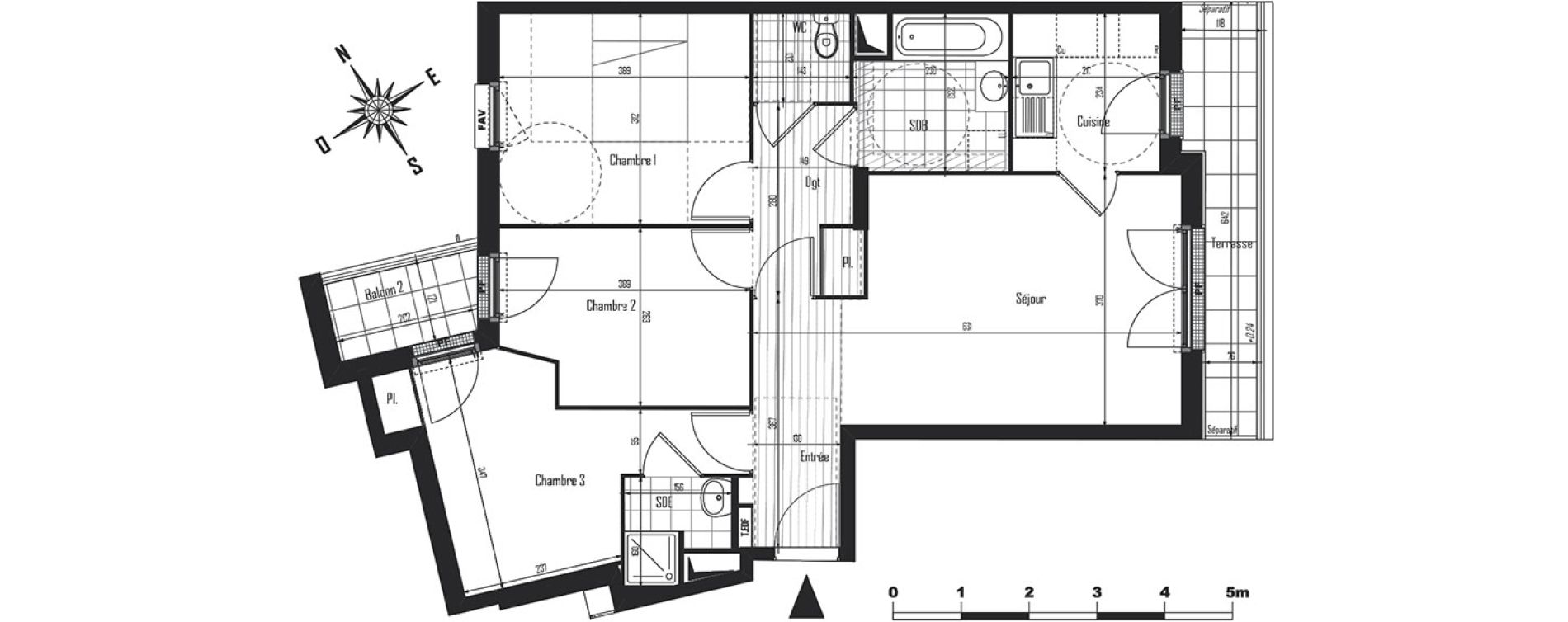 Appartement T4 de 72,70 m2 &agrave; Drancy Centre