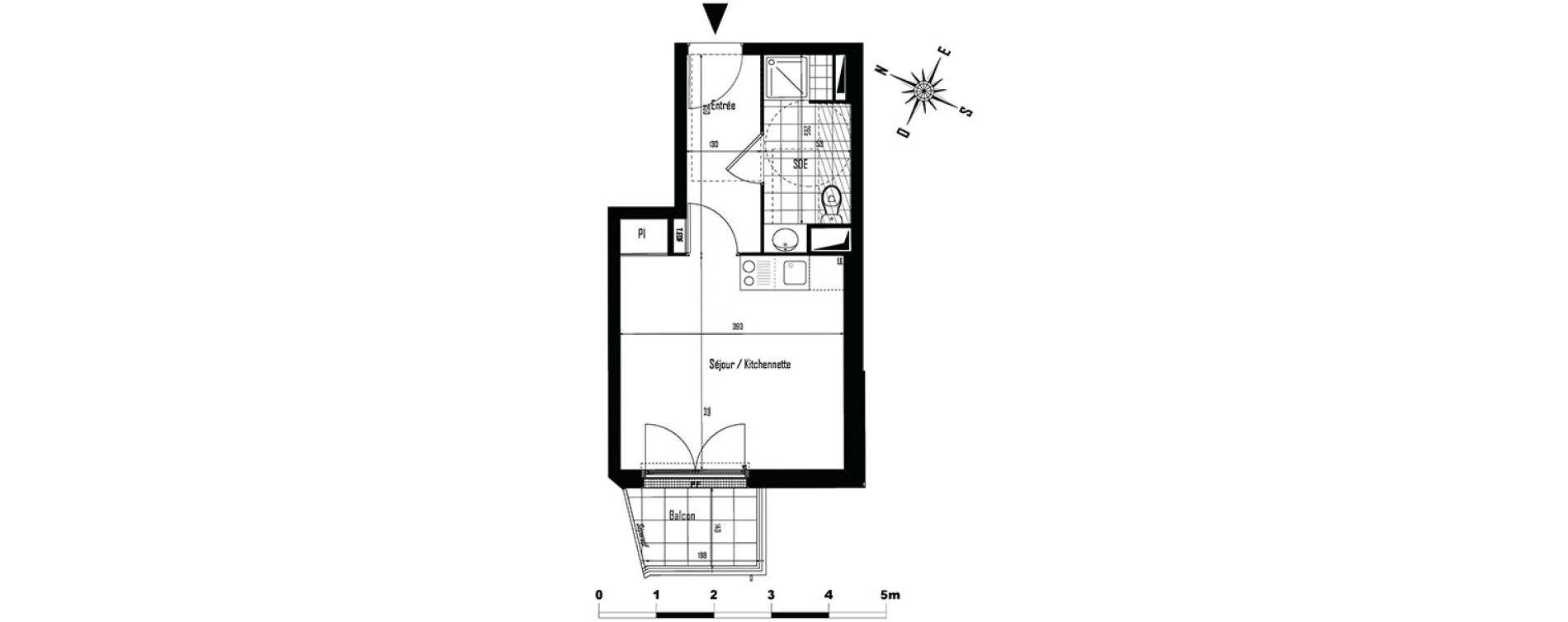 Appartement T1 de 24,20 m2 &agrave; Drancy Centre