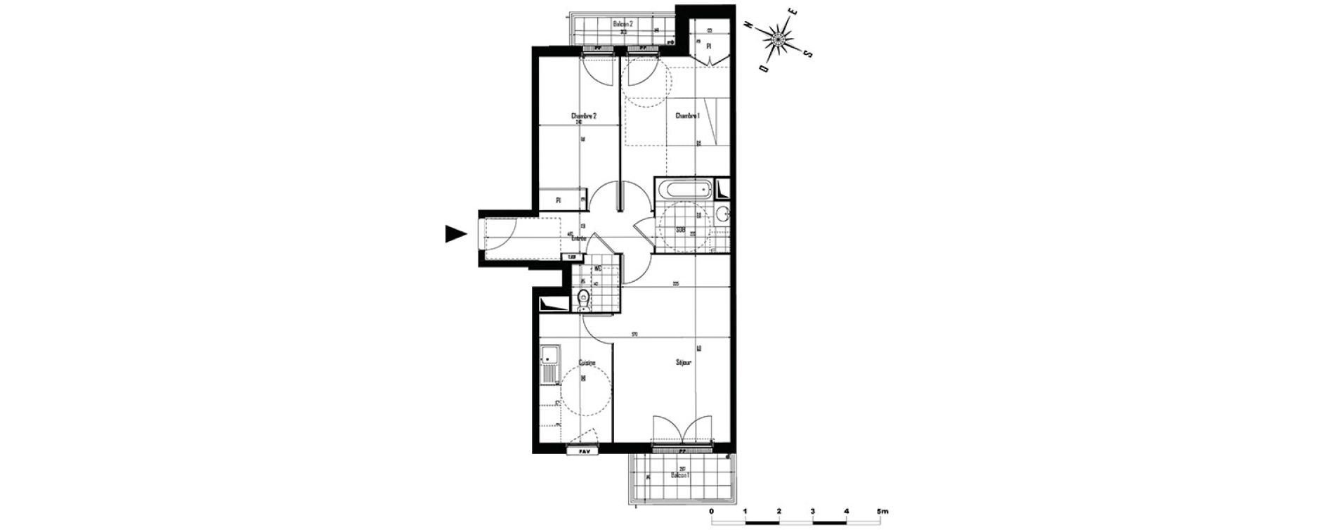 Appartement T3 de 65,50 m2 &agrave; Drancy Centre