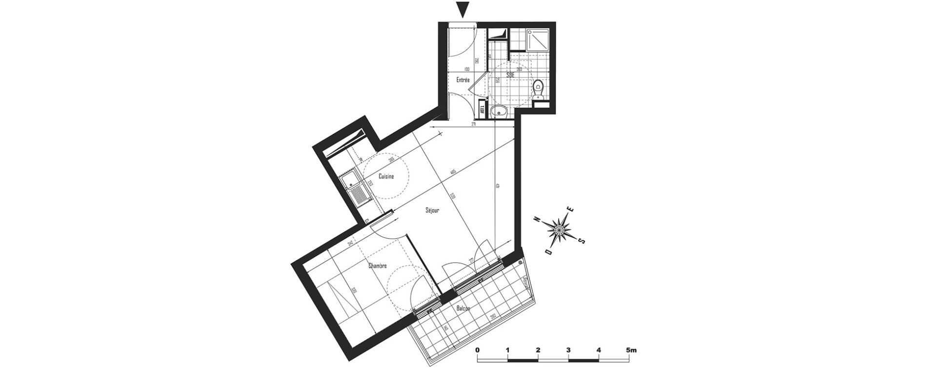 Appartement T2 de 42,40 m2 &agrave; Drancy Centre