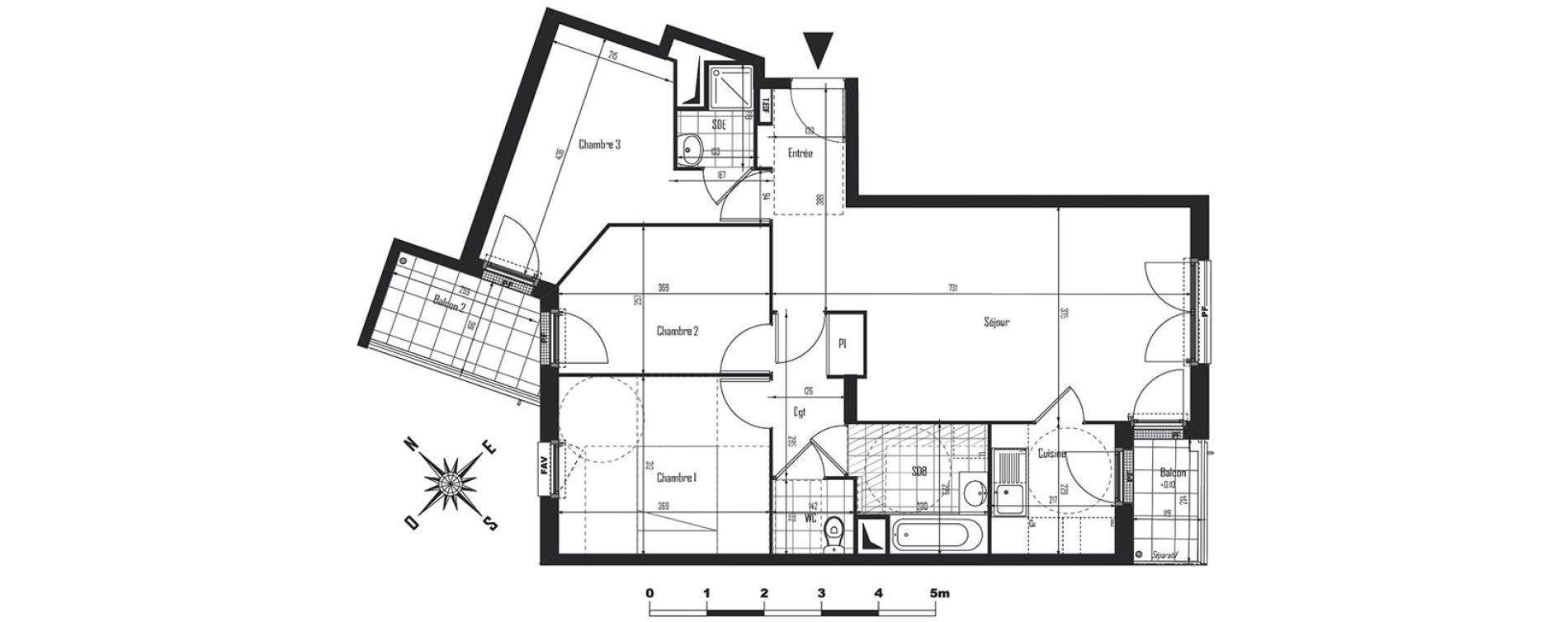 Appartement T4 de 77,60 m2 &agrave; Drancy Centre
