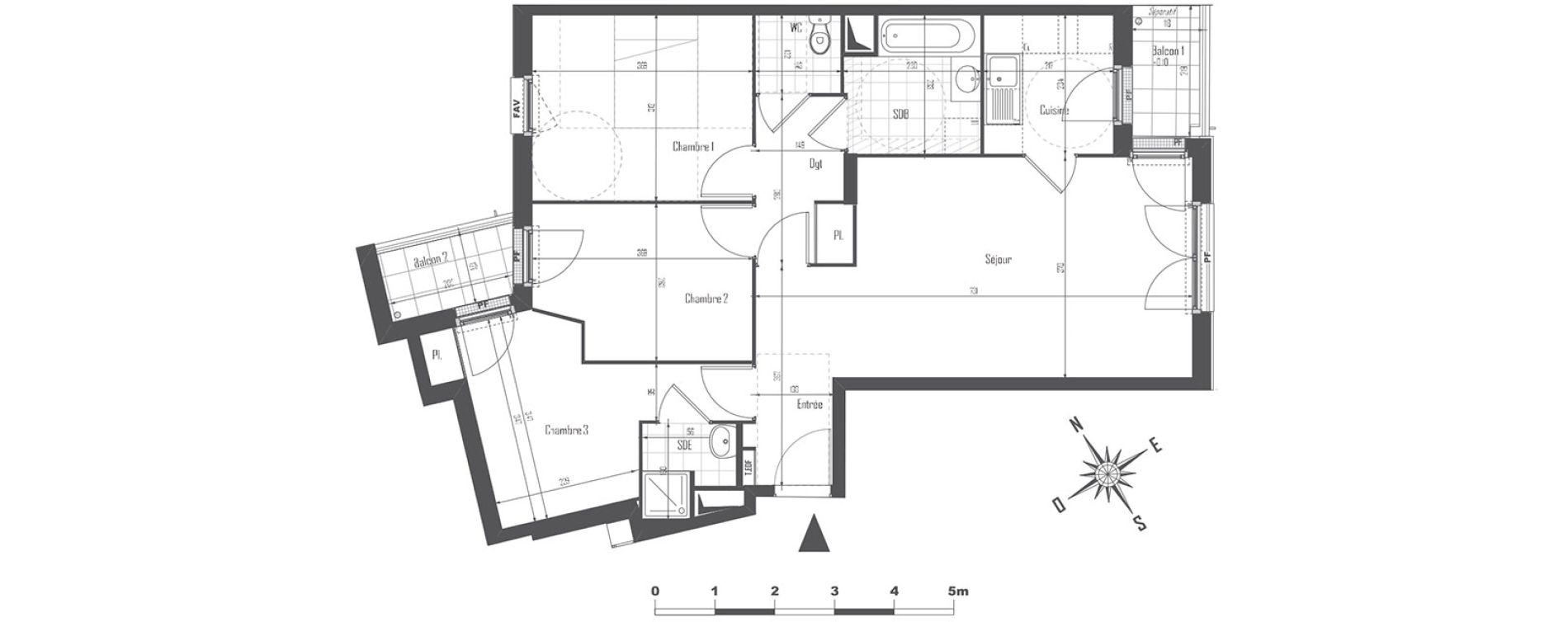 Appartement T4 de 75,80 m2 &agrave; Drancy Centre