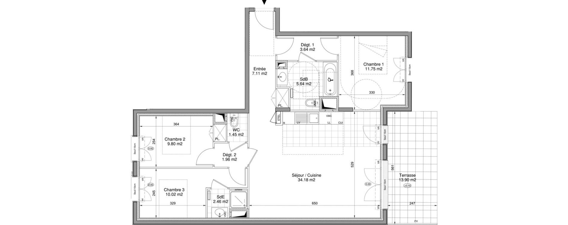 Appartement T4 de 88,01 m2 &agrave; Drancy Centre