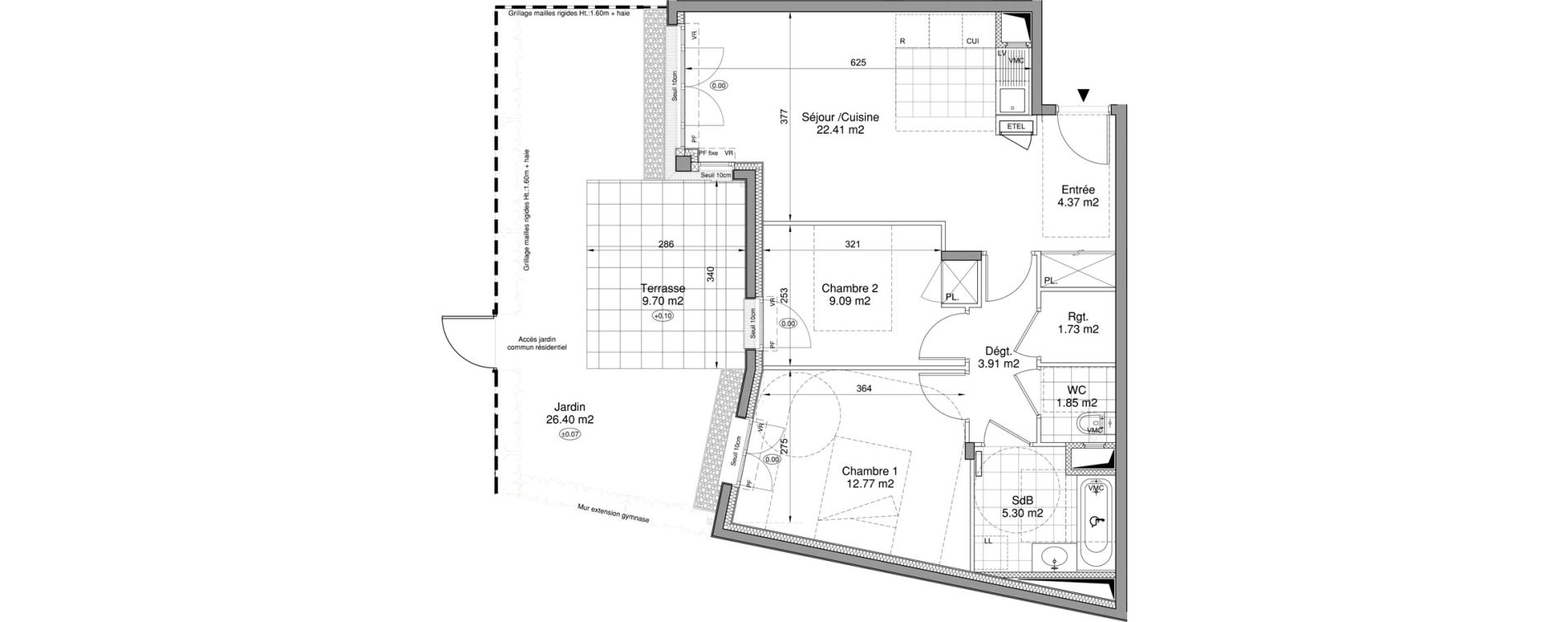 Appartement T3 de 61,43 m2 &agrave; Drancy Centre