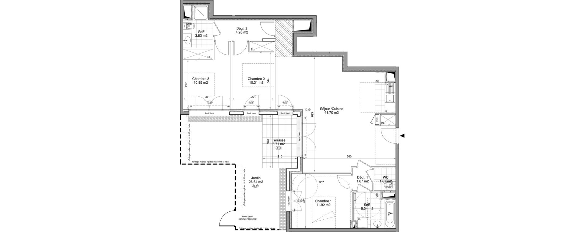 Appartement T4 de 91,39 m2 &agrave; Drancy Centre