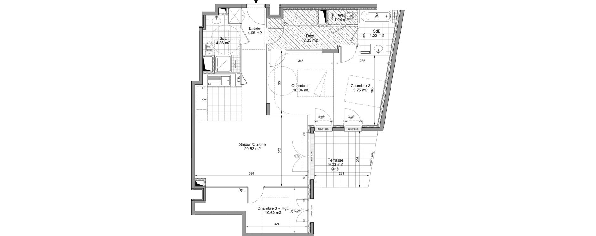 Appartement T4 de 84,55 m2 &agrave; Drancy Centre