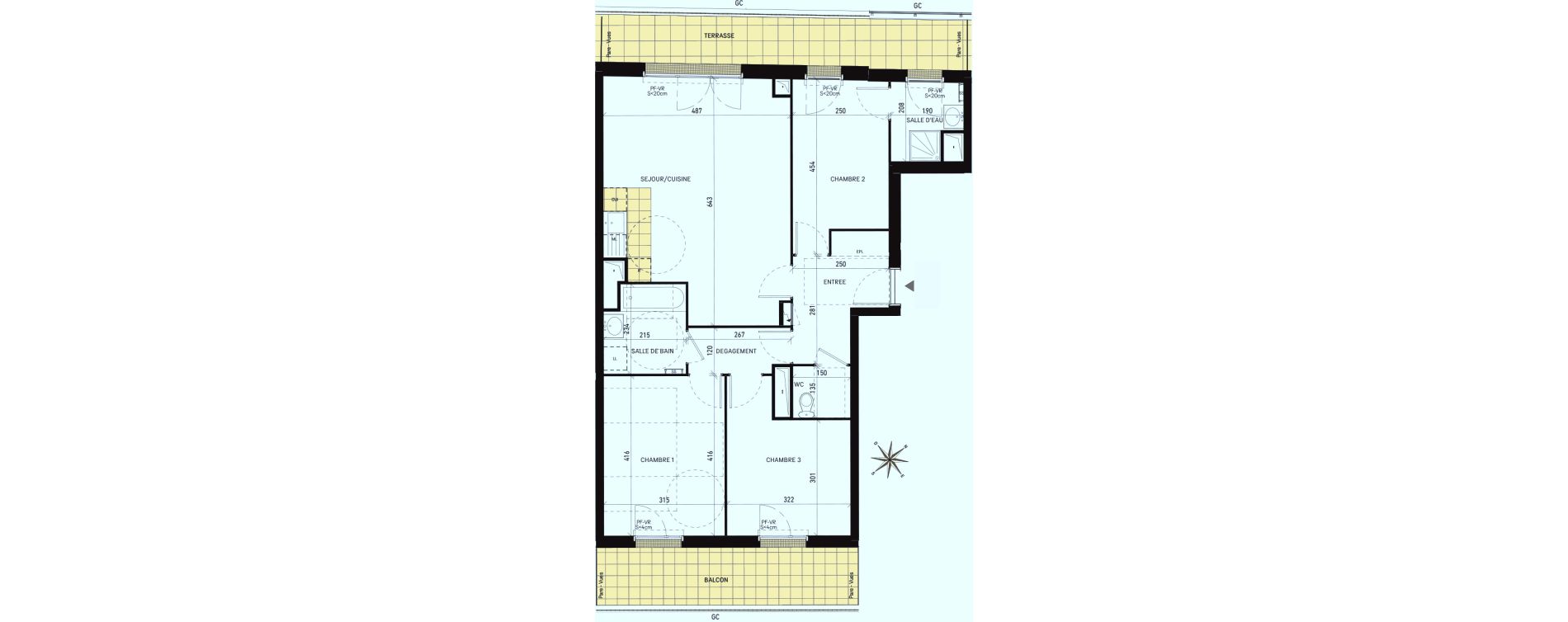 Appartement T4 de 82,34 m2 &agrave; Drancy Les oiseaux