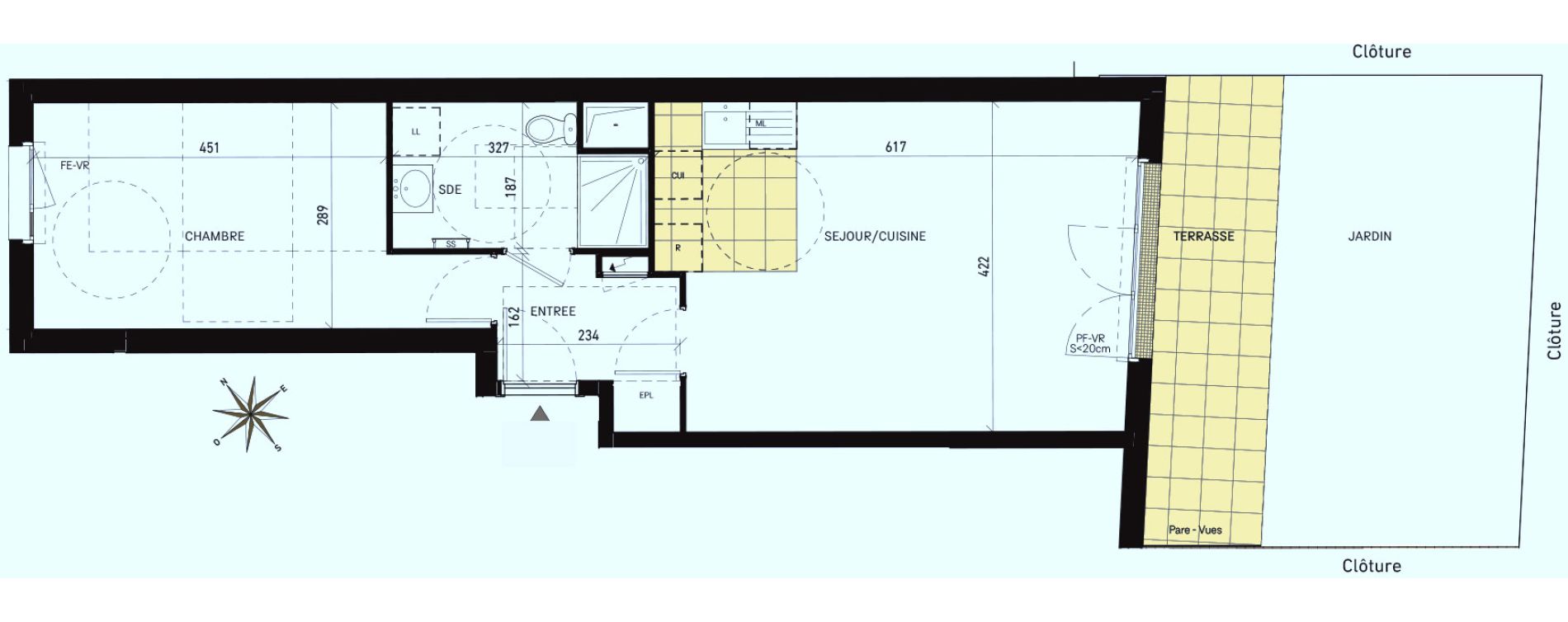 Appartement T2 de 48,80 m2 &agrave; Drancy Les oiseaux