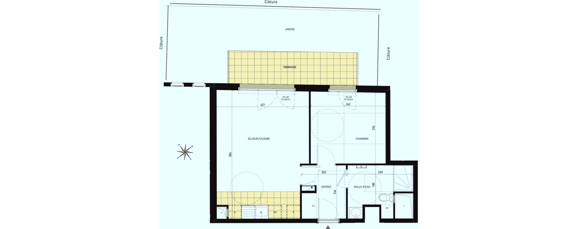 Appartement T2 de 45,26 m2 &agrave; Drancy Les oiseaux