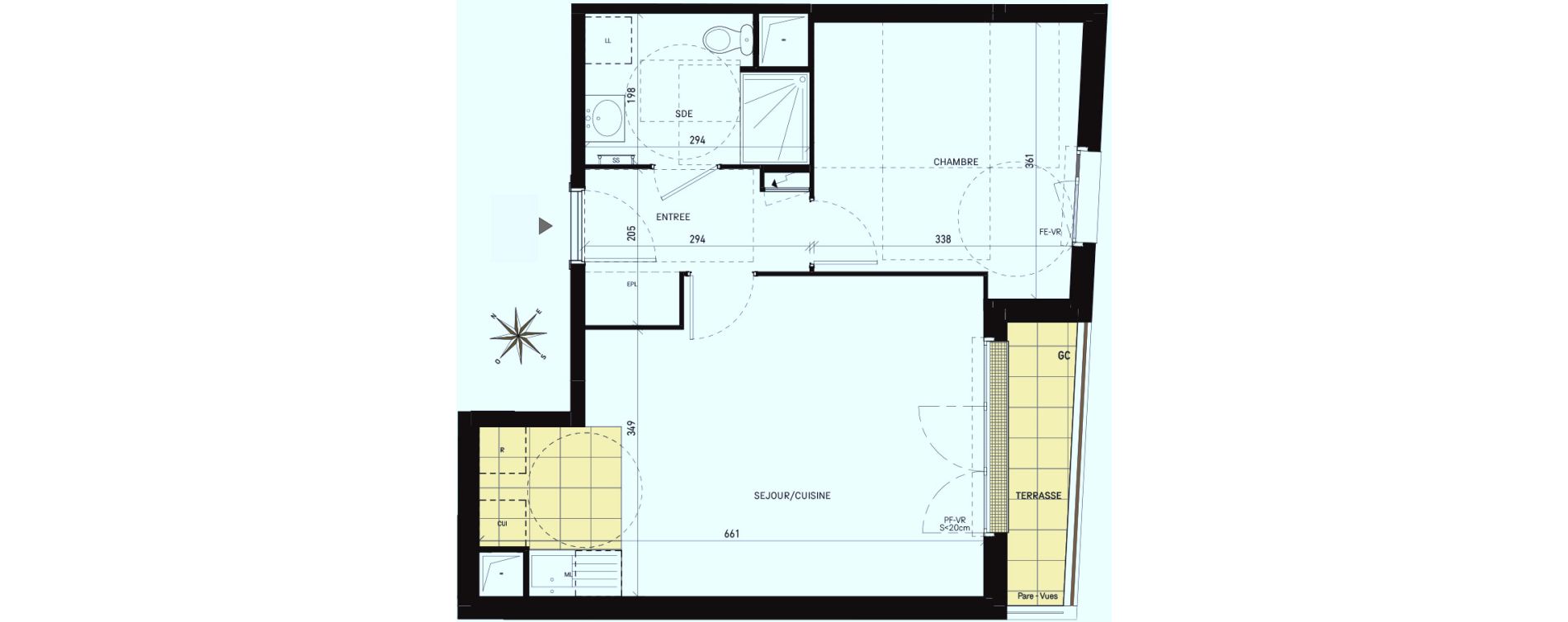 Appartement T2 de 45,01 m2 &agrave; Drancy Les oiseaux