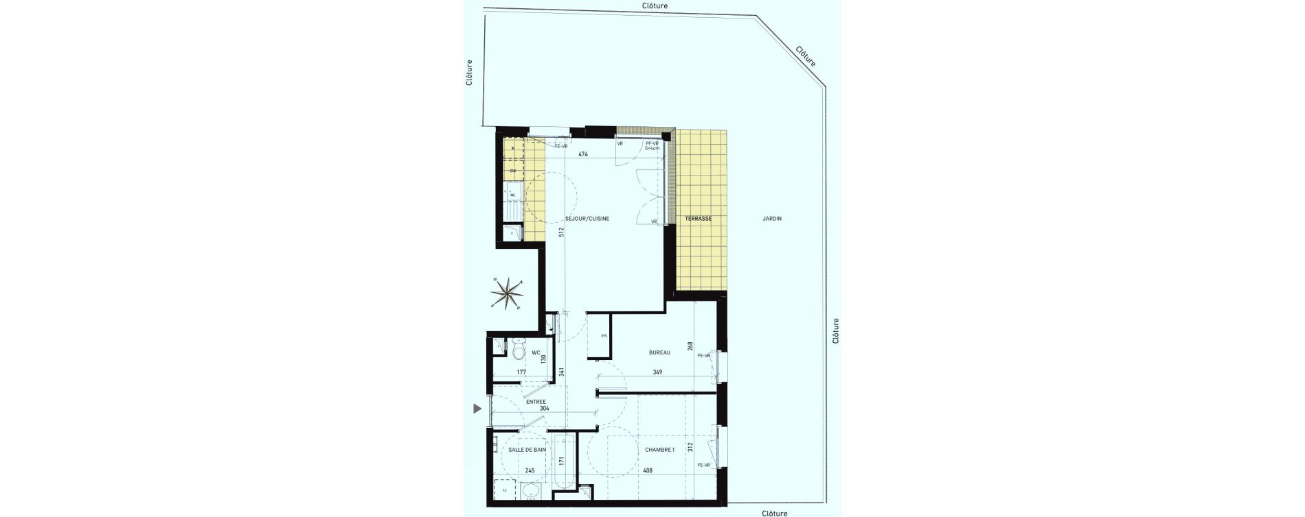 Appartement T2 de 55,09 m2 &agrave; Drancy Les oiseaux