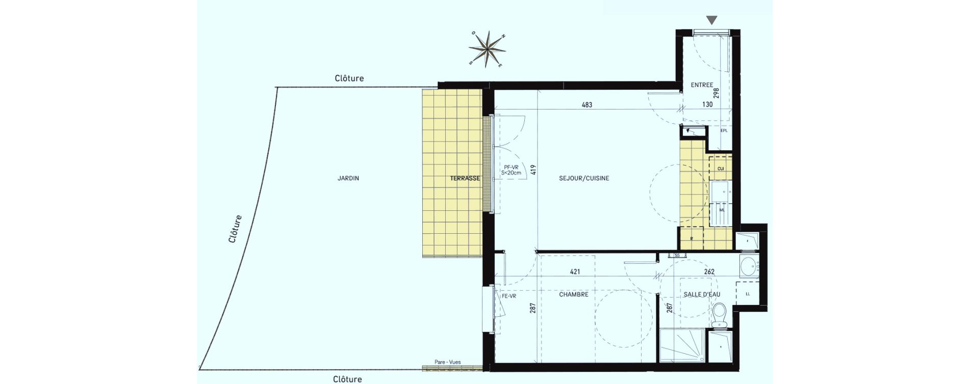 Appartement T2 de 45,22 m2 &agrave; Drancy Les oiseaux