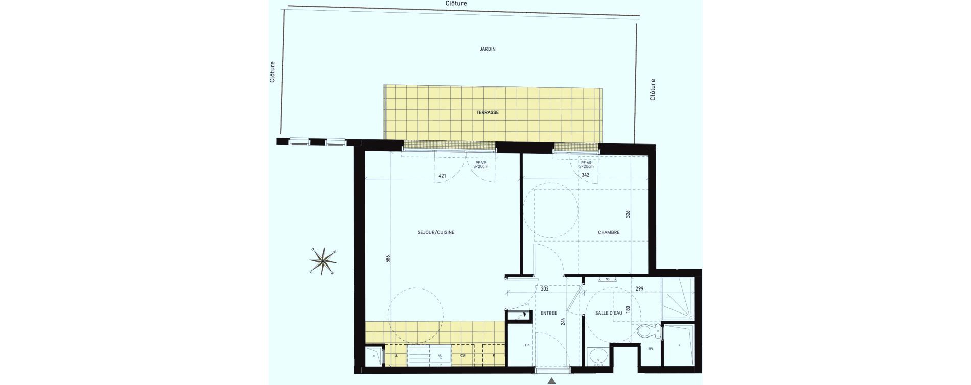 Appartement T2 de 45,47 m2 &agrave; Drancy Les oiseaux