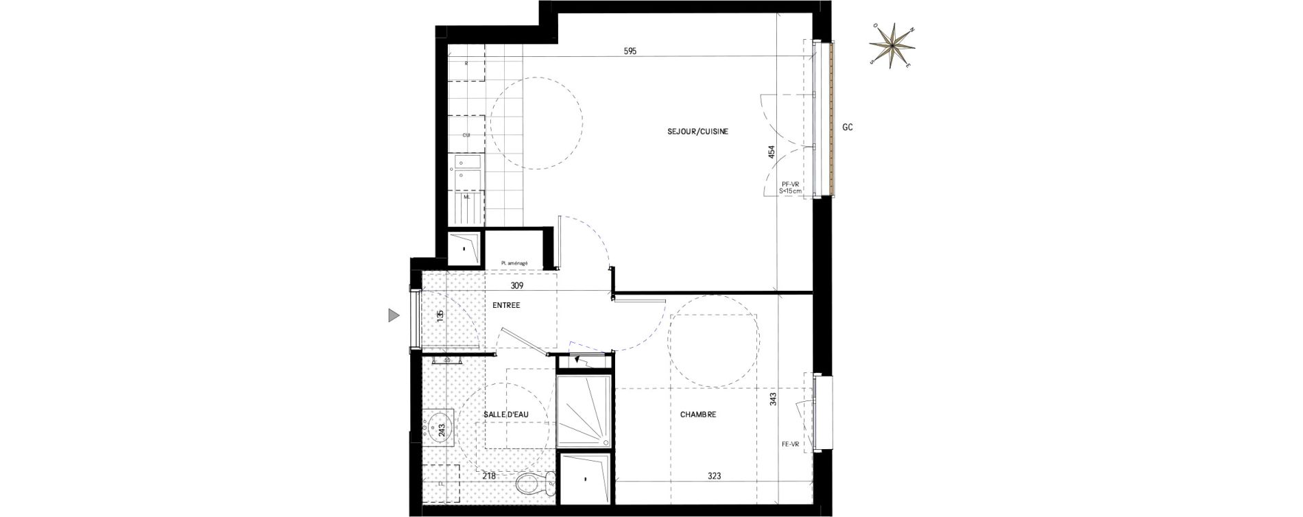 Appartement T2 de 46,17 m2 &agrave; Drancy Les oiseaux