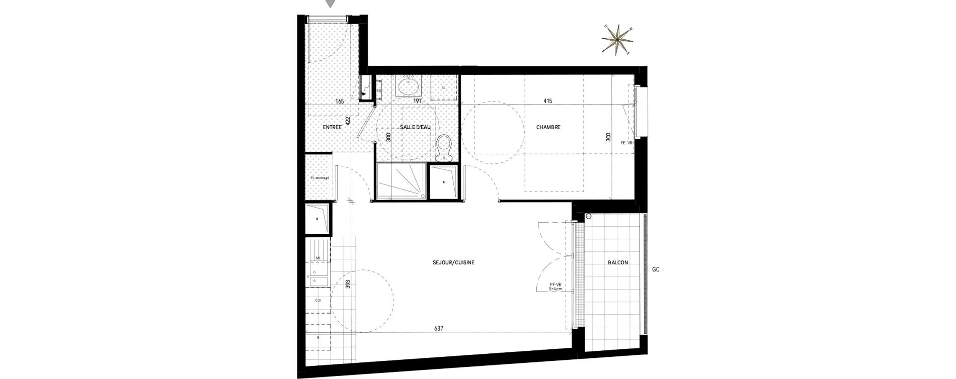 Appartement T2 de 47,04 m2 &agrave; Drancy Les oiseaux