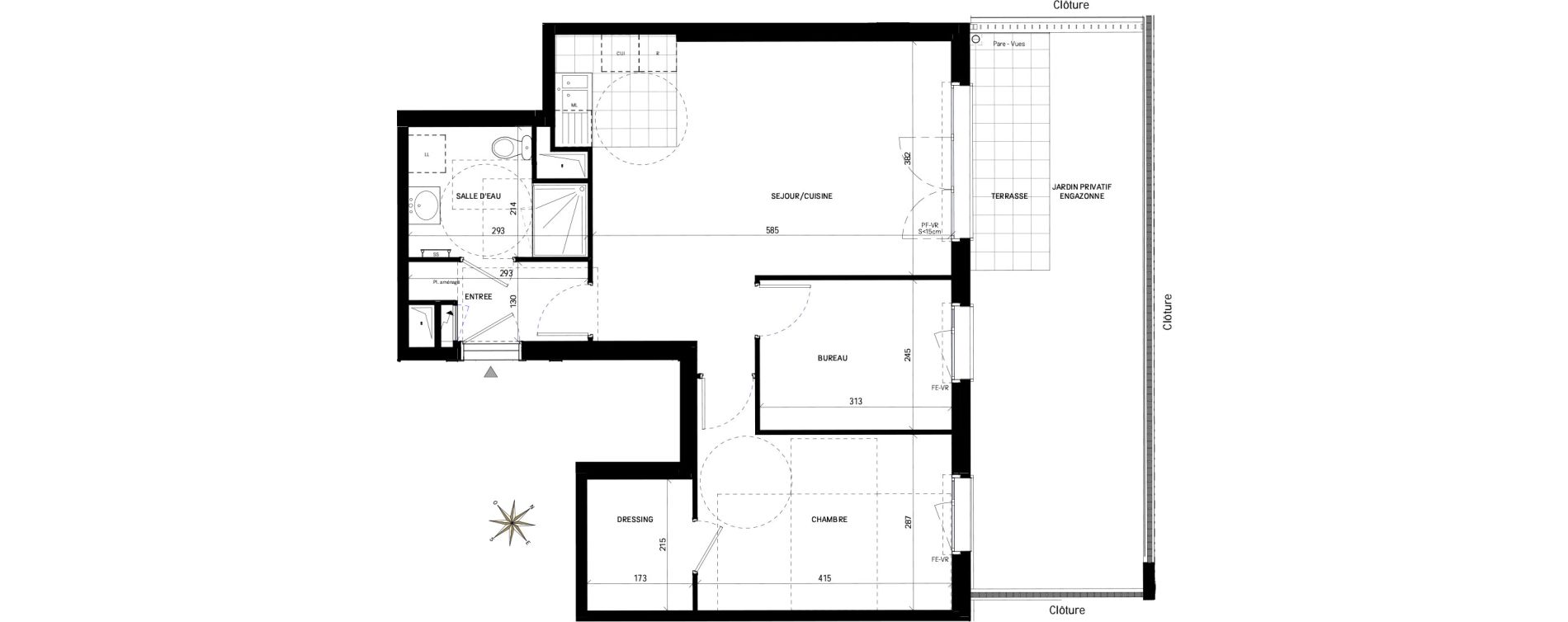 Appartement T2 de 59,80 m2 &agrave; Drancy Les oiseaux