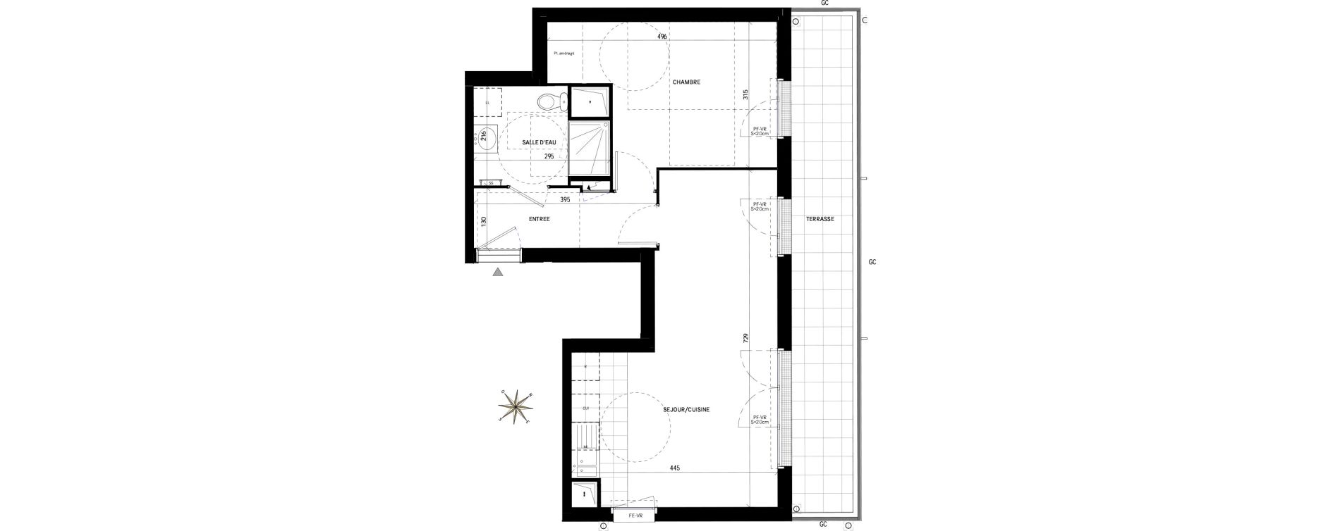 Appartement T2 de 48,75 m2 &agrave; Drancy Les oiseaux
