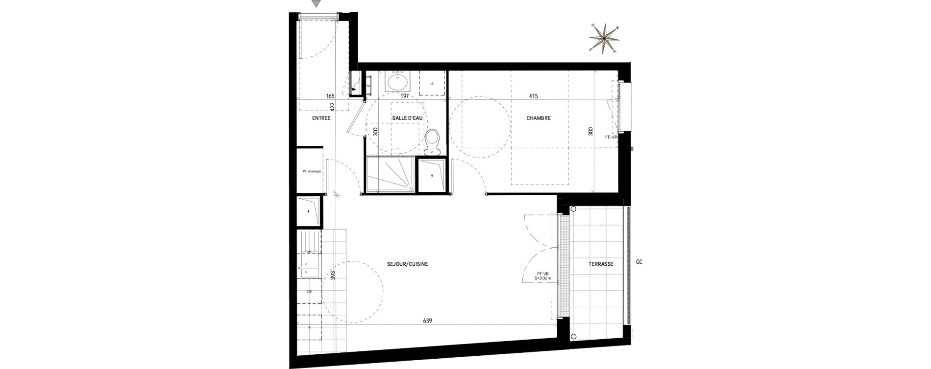 Appartement T2 de 47,04 m2 &agrave; Drancy Les oiseaux