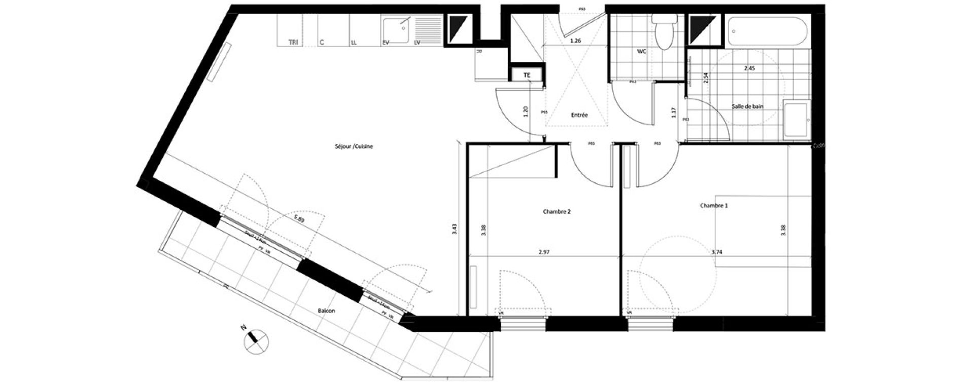 Appartement T3 de 65,08 m2 &agrave; Drancy Centre