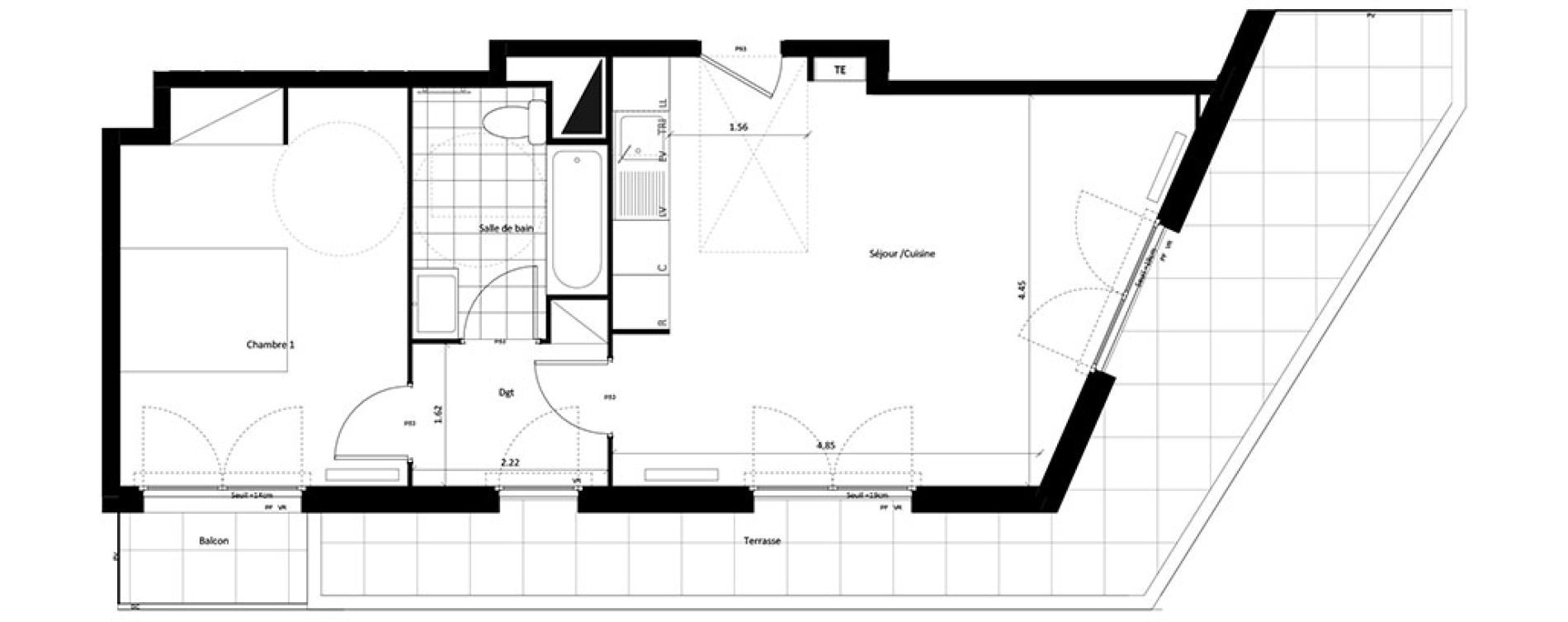 Appartement T2 de 50,94 m2 &agrave; Drancy Centre