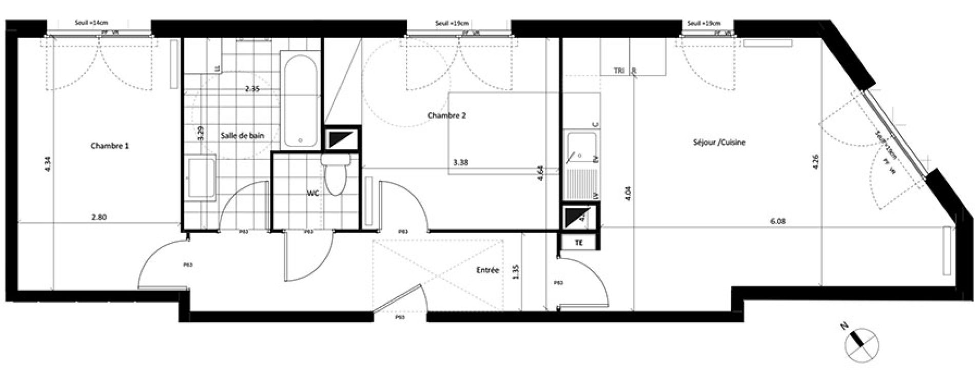 Appartement T3 de 67,19 m2 &agrave; Drancy Centre