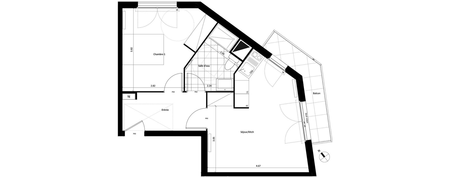 Appartement T2 de 45,27 m2 &agrave; Drancy Centre