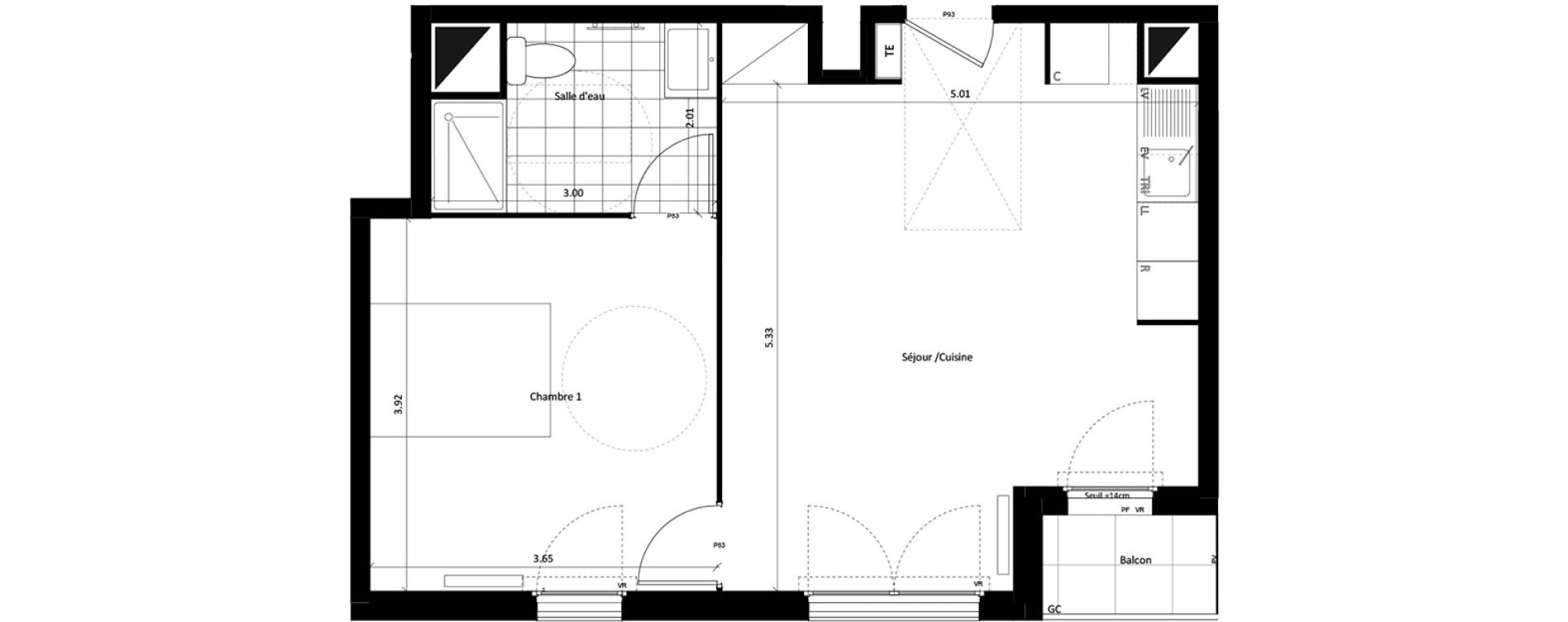 Appartement T2 de 46,59 m2 &agrave; Drancy Centre