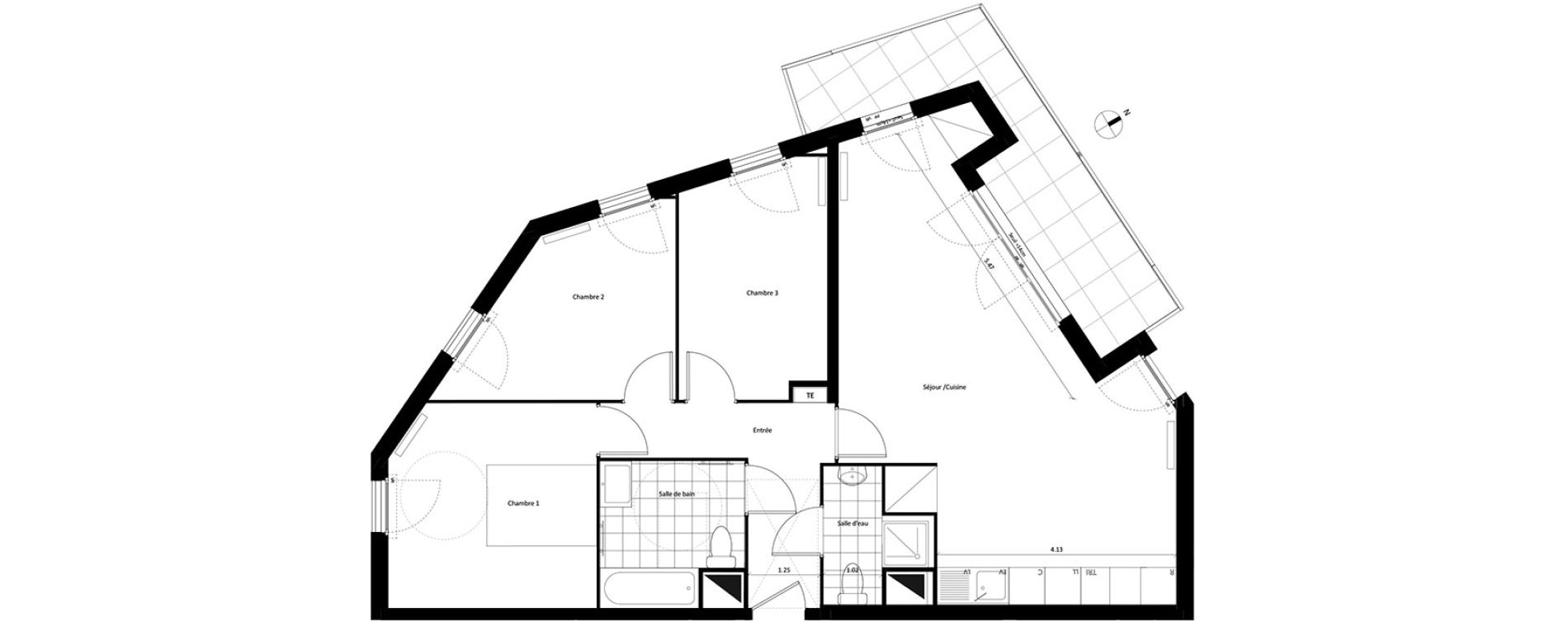 Appartement T4 de 82,10 m2 &agrave; Drancy Centre