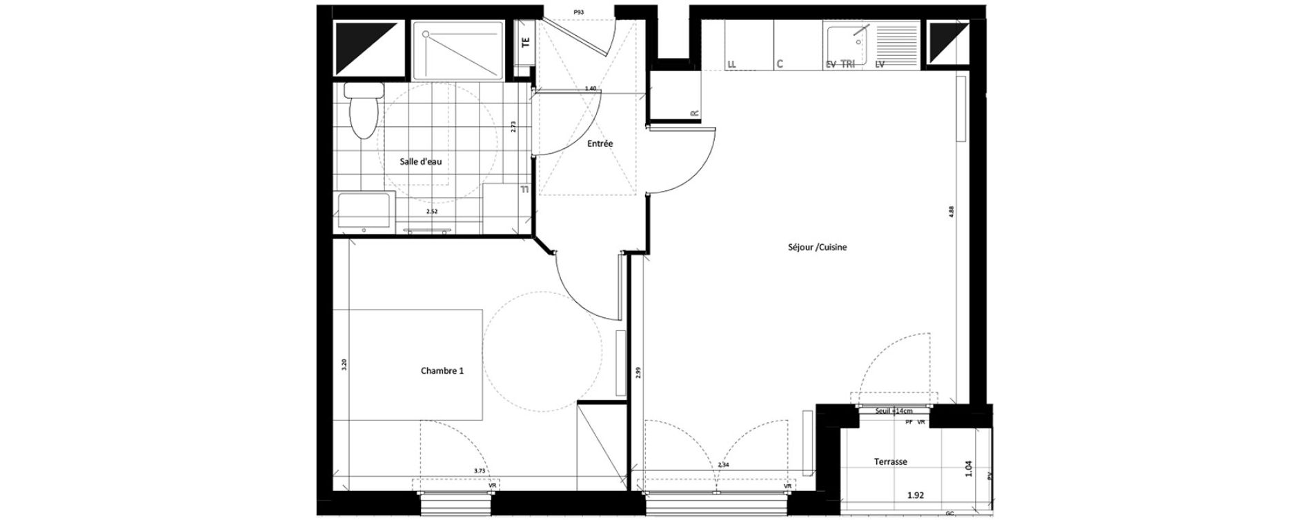 Appartement T2 de 43,72 m2 &agrave; Drancy Centre